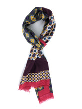 LUDICA red modal/wool scarf